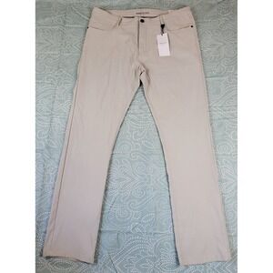 Kenneth Cole Mens Slim Fit Tech Pants Outer Space 38X32 NWT Water Repellent